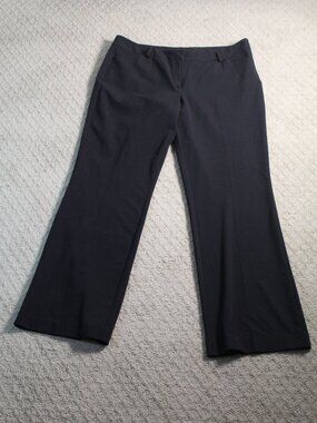 Mix It Stretch Size 12 Mid Rise Black Trouser Career Pants